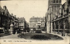 CPA Caen La Place Saint Pierre 