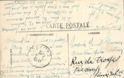 POSTAL Caen de la VENDIMIA vista en el puente tomado de Montalivet