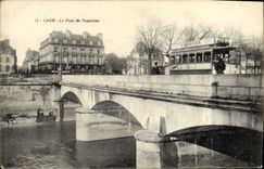 POSTAL Caen de la VENDIMIA el puente del pañero de la tranvía de Vaucelles