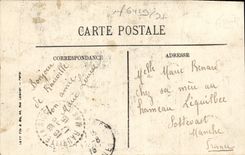 POSTAL Caen de la VENDIMIA vista en los barcos portuarios