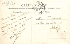 El hotel de Caen de la POSTAL de la VENDIMIA de la prefectura acaba en 1839