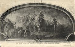 CPA Caen Tableau de Guillaume le Conquerant salle du refectoire du lycee