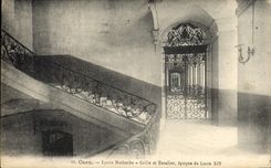 CPA Caen Lycee Malherbo Grille et Escalier epoque de Louis XIV