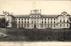 VINTAGE POSTCARD Caen Teacher training school Teachers