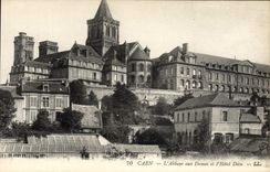 CPA Caen L'Abbaye aux Dames et l'Hotel Dieu