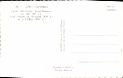 CPM Caen Eglise Abbatiate Saint Etienne La Nef avec voutes a nervures et le choeur