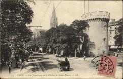POSTAL Caen de la VENDIMIA la torre de Leroy y el Saint Pierre de la Campana-torre