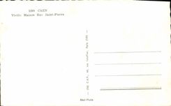 POSTAL MODERNA calle Sainte Pedro de la casa de la mujer mayor de Caen