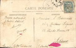 Casas de las mujeres mayores de Caen de la POSTAL de la VENDIMIA de la calle de madera Sainte Pedro Levrard