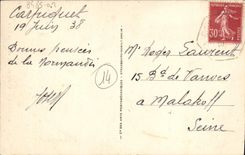 VINTAGE POSTCARD Caen Old woman House Street St Jean