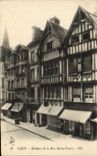 CPA Caen Maisons de la Rue Saint Pierre Evrard