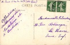 VINTAGE POSTCARD Caen old Houses street St Pierre Levrard