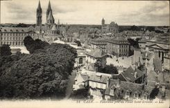 CPA Caen Panorama pris du Vieux Saint Etienne 