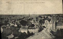 VINTAGE POSTCARD Caen Panorama taken of the Abbey to the Ladies