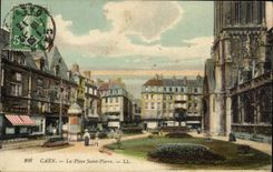 CPA Caen La Place Saint Pierre 