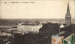 CPA Trouville Vue Generale Eglise 
