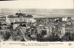 CPA Trouville sur Mer Vue a vol d'oiseau sur le Casino municipal et les Jetees 