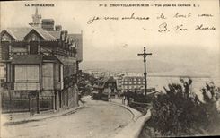POSTAL Trouville de la VENDIMIA en el mar vista del martirio