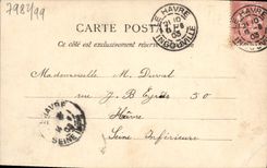 POSTAL Trouville de la VENDIMIA en el mar vista del martirio