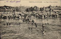 CPA Trouville sur Mer La Plage a l'heure des Bains 