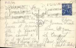 VINTAGE POSTCARD Trouville Deauville the Entry of the Piers Boat