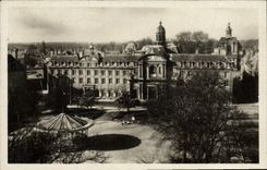 VINTAGE POSTCARD Caen Seen on the town hall and the public garden places republic