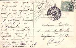 VINTAGE POSTCARD Trouville On the pier Boat