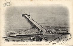 CPA Trouville sur mer La jetee promemade a vol d'oiseau