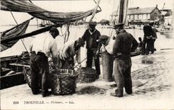 CPA Trouville Pecheurs Peche TOP