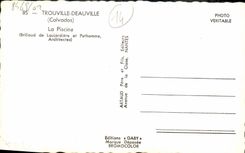 VINTAGE POSTCARD Trouville the swimming pool