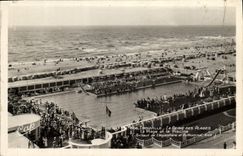 VINTAGE POSTCARD Trouville the Queen of the beaches the beach and the swimming pool