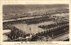 CPA Trouville Reine des plages la plage et la piscine