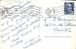 VINTAGE POSTCARD Trouville the queen of the beach the beach and piers