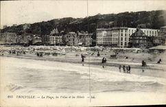 CPA Trouville la plage les villas et les hotels