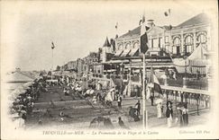 CPA Trouville La promenade de laplage et le casino