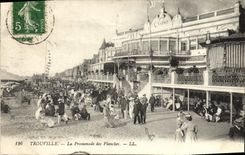 VINTAGE POSTCARD Trouville the walk of the boards