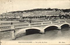 VINTAGE POSTCARD Trouville Seen from of the bridge