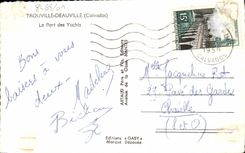 MODERN CARD Trouville Deauville the port of the yachts