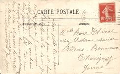 VINTAGE POSTCARD Trouville the Bateaux port Fishes Sinning