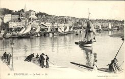 CPA Trouville Le port Bateaux