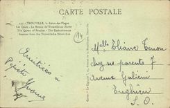 VINTAGE POSTCARD Trouville the queen of the beaches quays the boat of Trouville in Le Havre