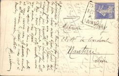 VINTAGE POSTCARD Trouville Queen of the beaches quays the drum and the casino