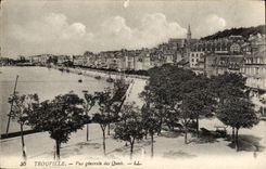 VINTAGE POSTCARD Trouville View of the quays