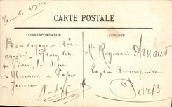 VINTAGE POSTCARD Trouville Quay of Joinville Cocoa Van Houten Garage