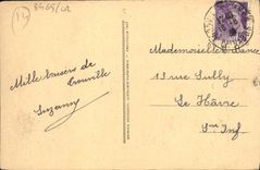 VINTAGE POSTCARD Trouville Queen of the beaches beach of the black rocks