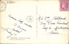 VINTAGE POSTCARD Trouville Reine of the beaches places of the Foch marshal