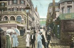 VINTAGE POSTCARD Trouville the street of bets