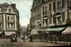 VINTAGE POSTCARD Trouville the street of the baths