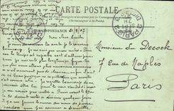 VINTAGE POSTCARD Trouville the street Automobile Victor Hugo