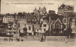 VINTAGE POSTCARD Trouville On sea the villas Malakoff tower